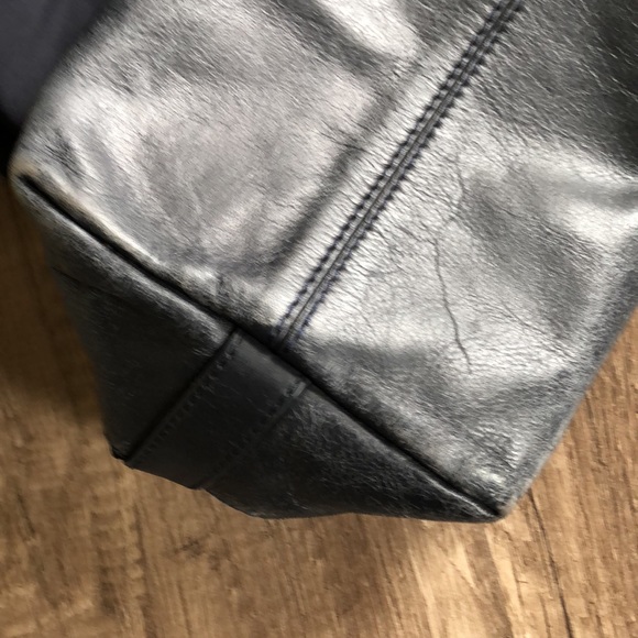 Tory Burch Navy Blue Nylon Cinched Tote Bag - Picture 8 of 14